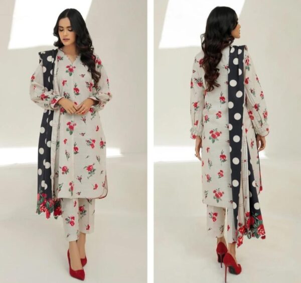 3 Piece Digital Printed Royal Luxury Air Jet 90/70 Lawn