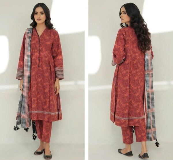 3 Piece Digital Printed Royal Luxury Air Jet 90/70 Lawn