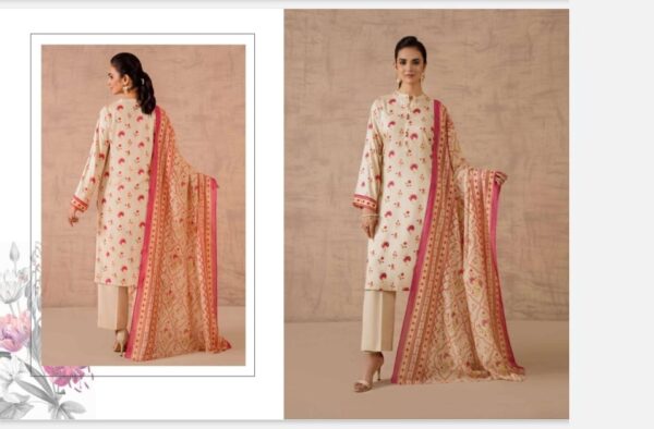 3 Piece unstitched Digital Printed Royal Luxury lawn with Digital voil Dupatta